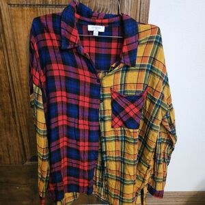 Umgee Multicolor Plaid Button-Up Shirt